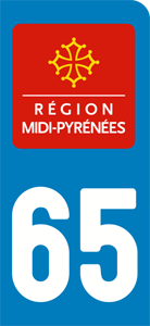sticker 65 - Hautes-Pyrénées (moto)