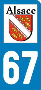 sticker 67 - Bas-Rhin (moto)