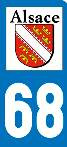 sticker 68 - Haut-Rhin (moto)
