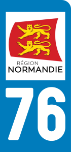 sticker 76 - Seine-Maritime (moto)