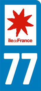 sticker 77 - Seine-et Marne (moto)