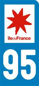 sticker 95 - Val-d'Oise (moto)