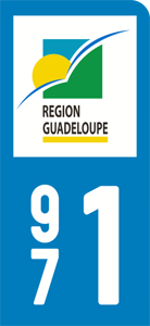 sticker 971 - Guadeloupe (moto)