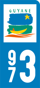 sticker 973 - Guyane (moto)
