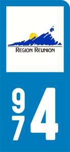 sticker 974 - la Réunion (moto)