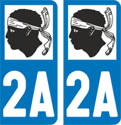 autocollant 2A - Corse du sud