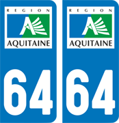 autocollant 64 - Pyr�n�es-Atlantiques