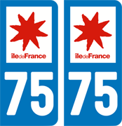 autocollant 75 - Paris